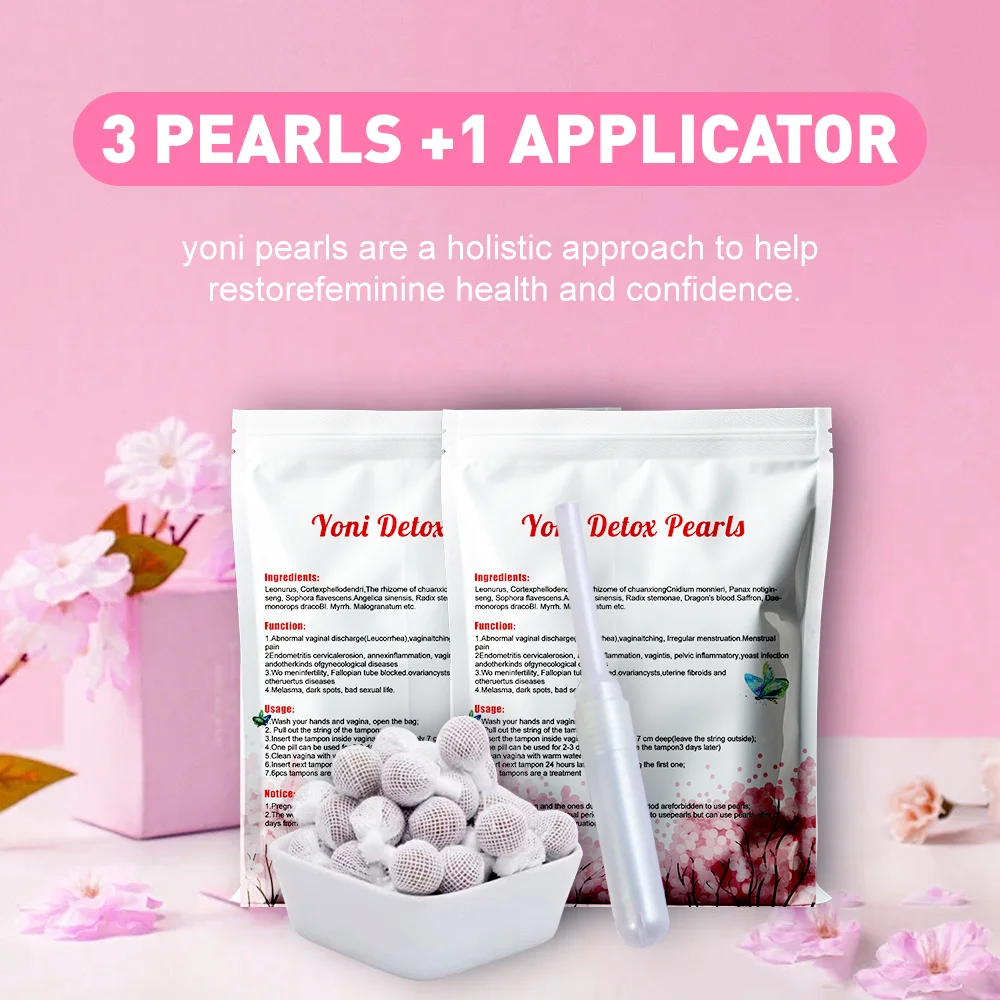 vaginal clean point private label original yoni detox pearls set bulk 3 in 1 perle suppliers 3 Pearls +1 Applicator