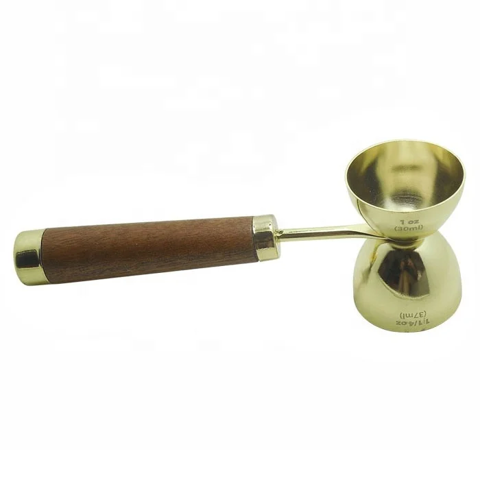 UJ-WT080A  1oz(30ml) & 1 1/4oz(37ml) Stainless Steel Cocktail Double Jigger with Handle