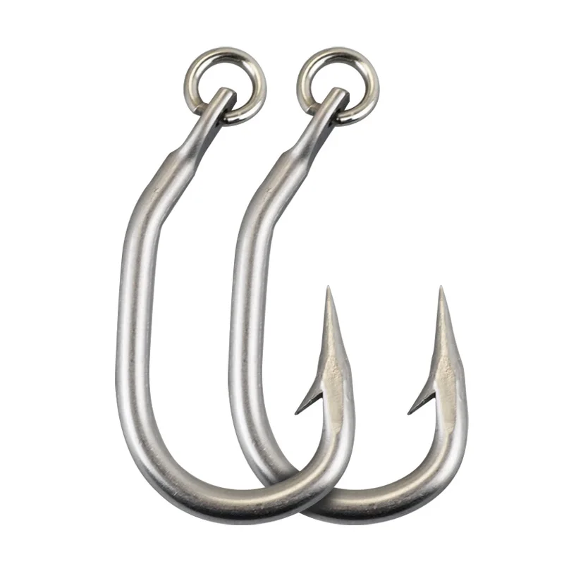 Sea fishing Gear Tuna Trolling Hooks with Rings Fishing Tackle Sea Shark Hooks Circle Hook anzuelos Angelhaken