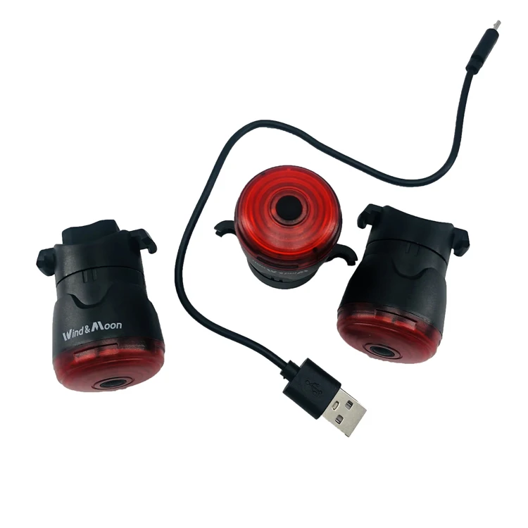 
Wate Multifunctional Mini LED Bicycle Tail Light IPX5 Waterproof Cycling Lamp with Security Alarm USB Chargeable Bike Rear Light 