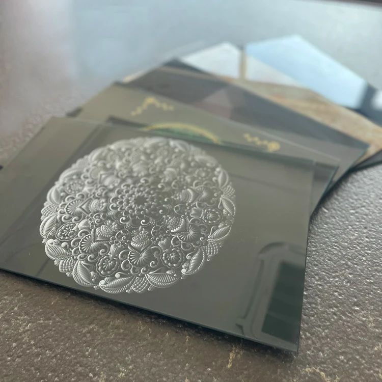 China factory good price 3D digital printing hardened glass architectural decoration tempered spray-painted glass