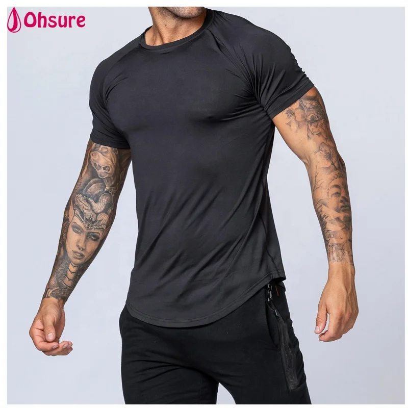 
Sport Wear Muscle Fit Tshirts Running Sport Shortsleeve T-shirt for Men Gym Fitness Tshirt Activewear 