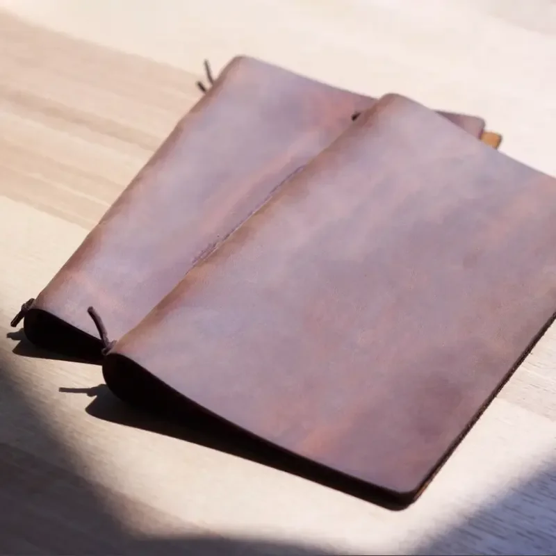 Restaurant Genuine Leather Menu Covers Durable Wine List Cover Vintage Drink Menu Folder Holder Sleeve for Bar Hotel