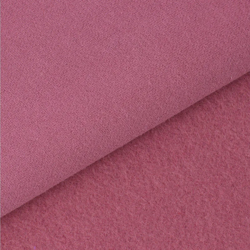  Wholesale Brushed 250-420 Gsm Fleece Fabric 100% Polyester Plush Terry Loop Jersey Knit For
