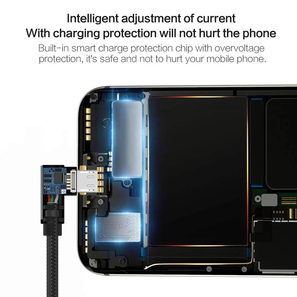 New Trending 90 Degree Mirco Usb Cable Fast charging For Mobile Phones