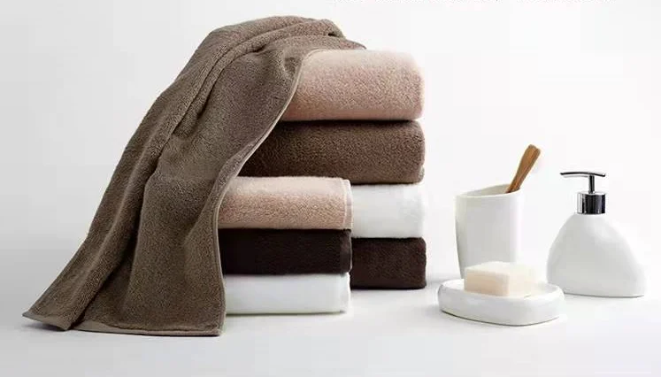 100% Organic Cotton Bath Towels Custom Logo Solid Color Adult Cotton Bath Towels