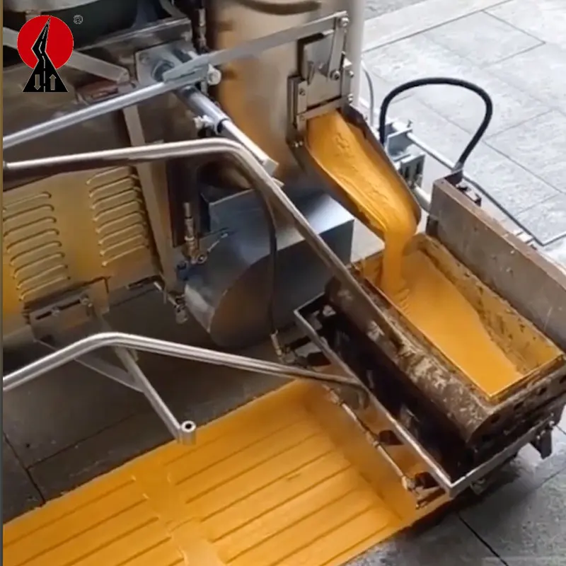 Adjustable micro glass beads manual road marking equipment rib convex line marking paint machine