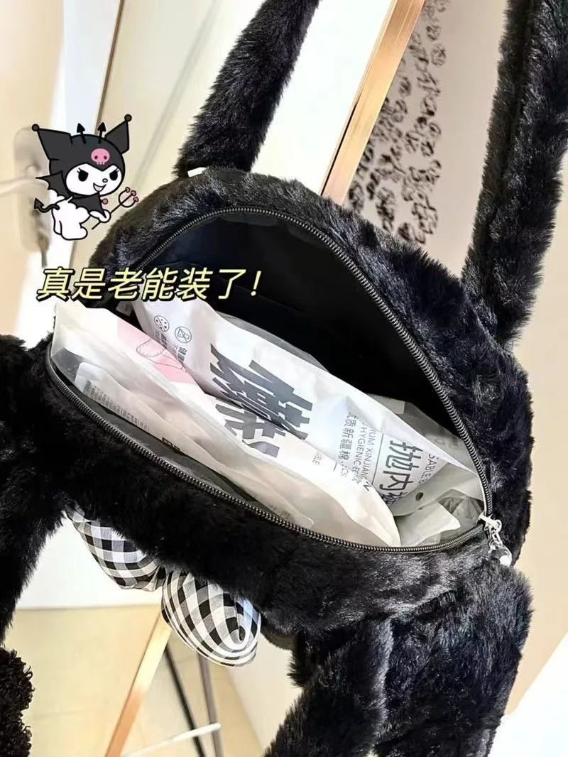 Wholesale Japanese New KT Cat Cinnamon Cartoon Large Capacity shoulder Bag Melody & Kuromi Stuffed Plush Toys Bag and Backpack