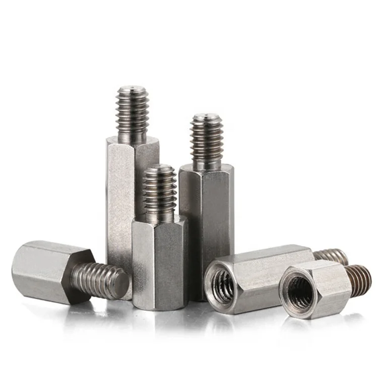 male female threaded carbon steel aluminium hex pillar step 5mm standoff spacer