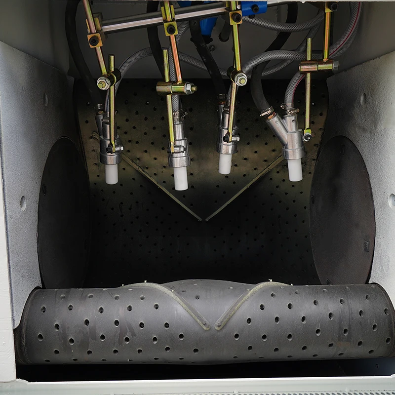 Automatic tumble belt sand blasting machine