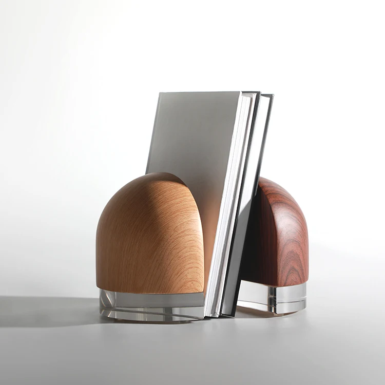 Office high quality decorative wood bookends decor piece for desk