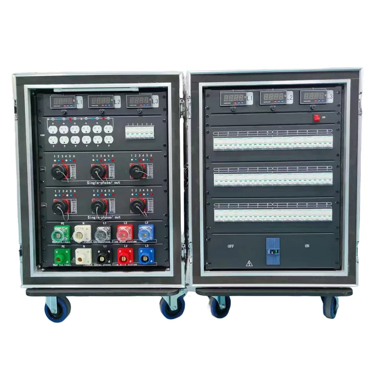 3 phase power distribution equipment 19 pole socapex power distro box