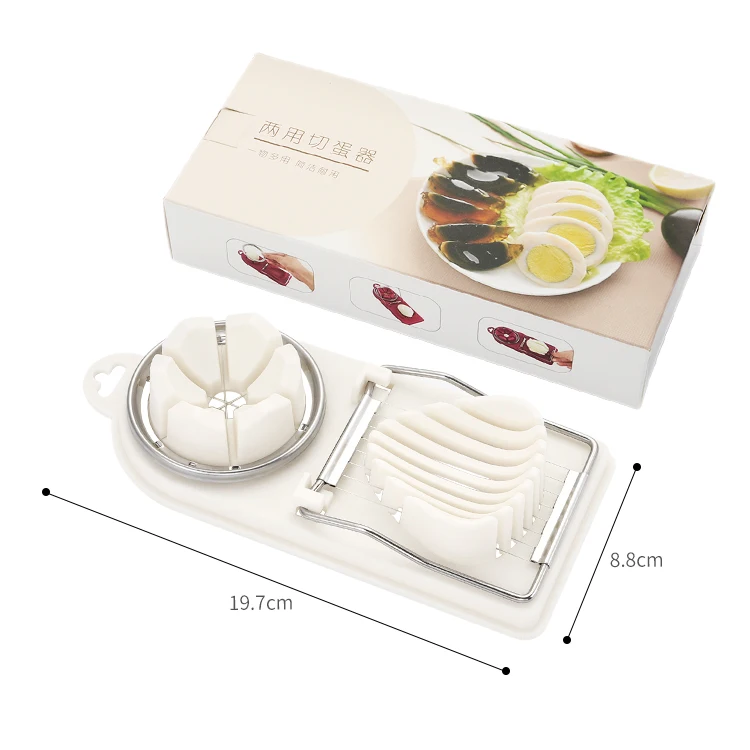 Multipurpose Boiled Egg cutter Stainless Steel Wire Egg Slicer with 2 Slicing Style Egg Cutter