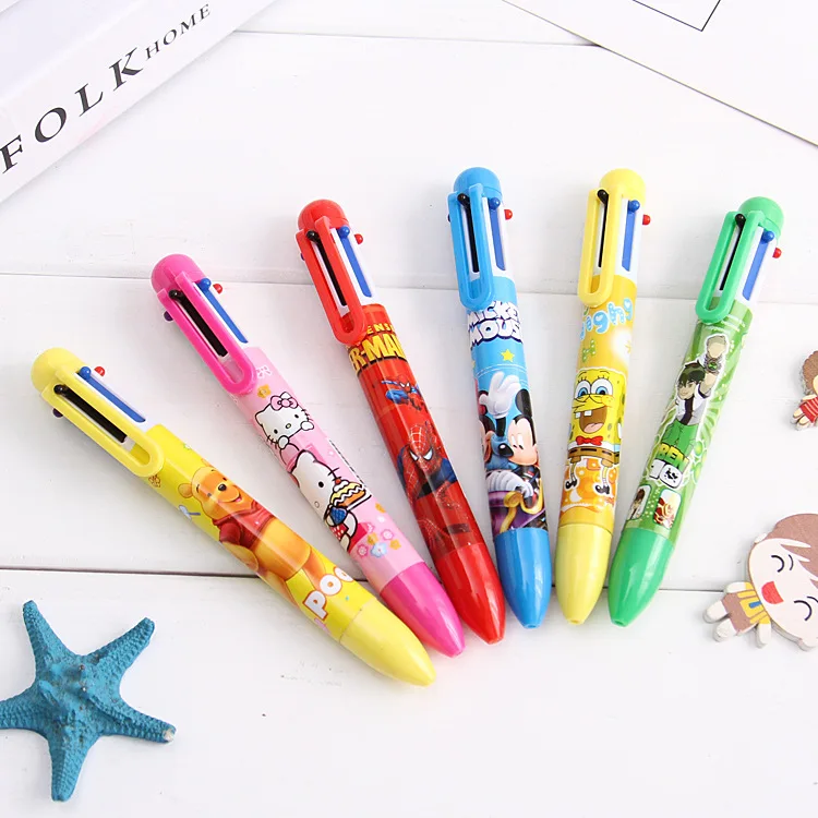 6 in 1 multi color ball pen