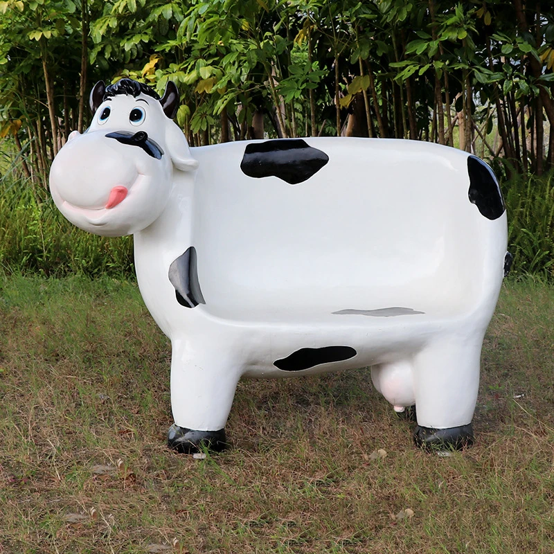 Fibreglass Panda seat garden outdoor statue sculpture