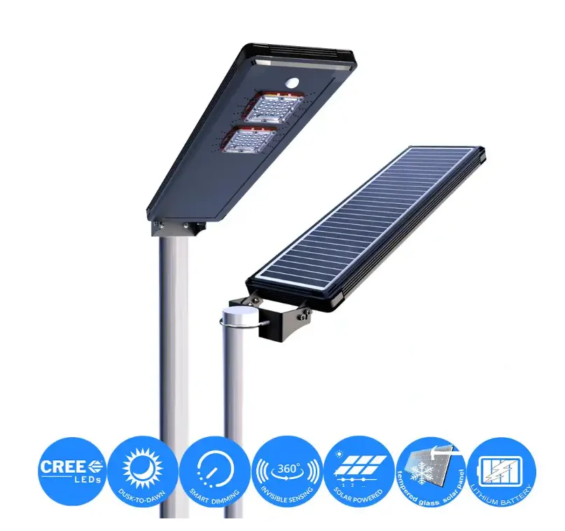 Garden LED Landscape Light Decorative Waterproof IP65 Solar Light Holding Pole Integrated Street 40W LED Outdoor Street Lighting