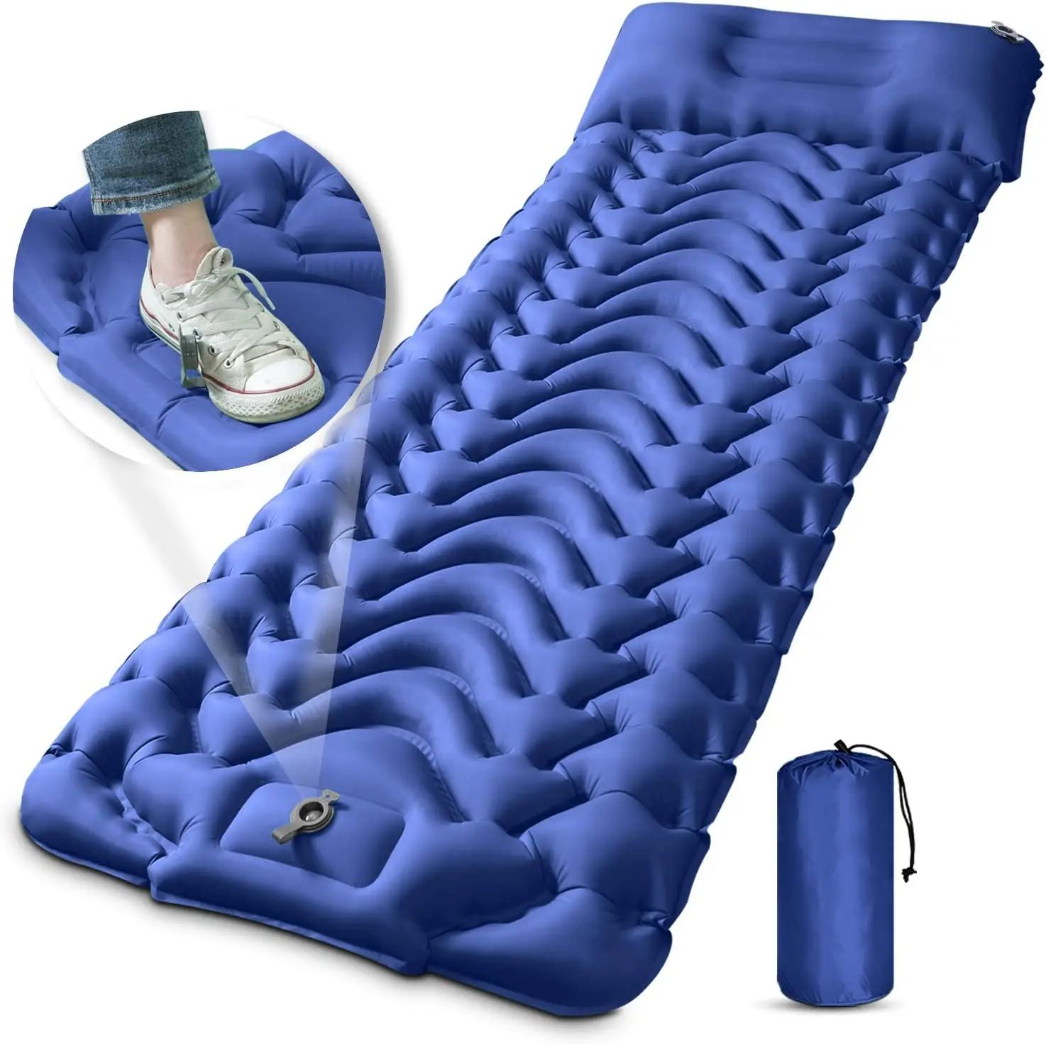 Waterproof Ultralight Air Mattress mat with pillow Insulated Air Mat Outdoor Inflatable Sleeping Pad