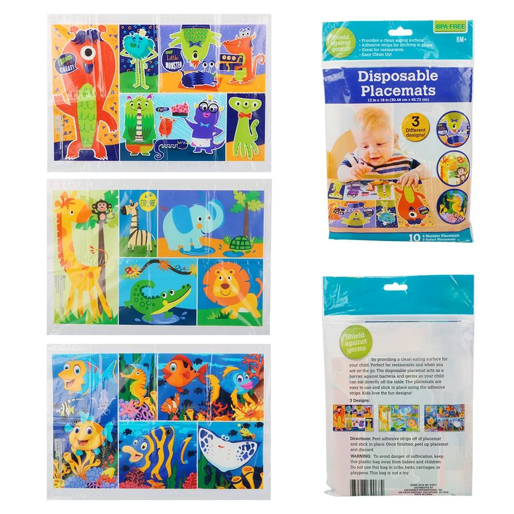 Disposable Floor Cover for Children Splat Mat for Under High Chair Disposable Splat Mats