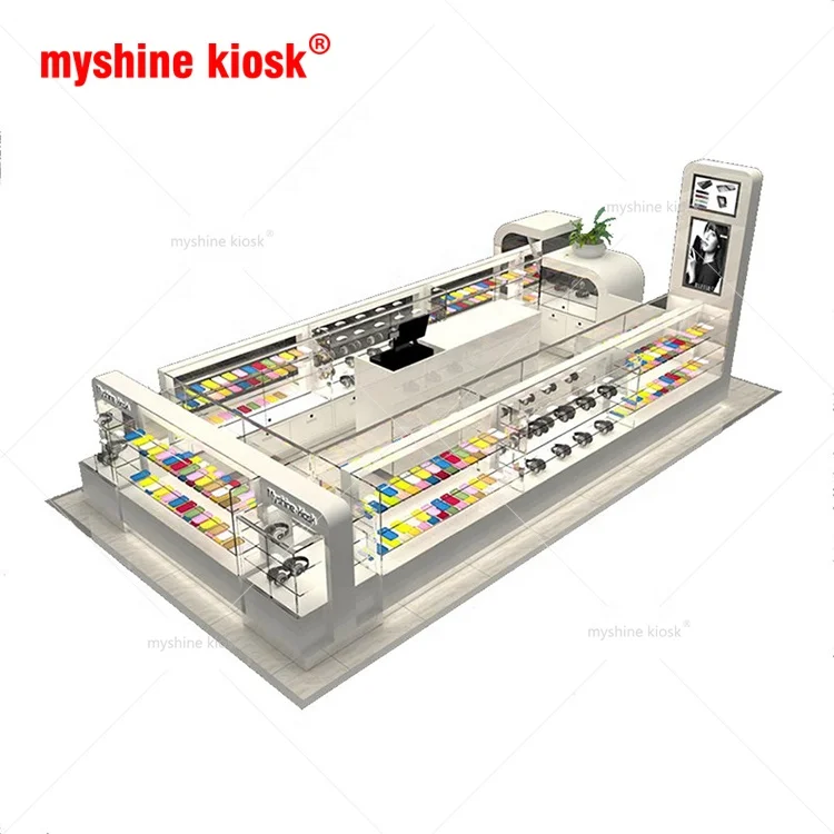 Retail Cell Phone Accessories Display Stand Phone Accessories Showcase mall kiosk for phone display showcase