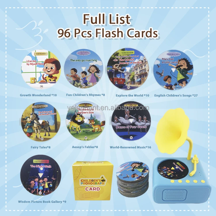 Toddler Phonograph Story Music Player Learning Gift Audio Speaking Phonics Read Flash Cards For Kids Educational