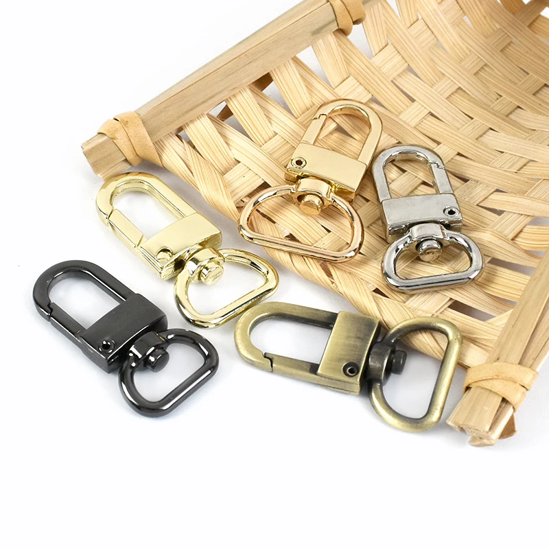 Meetee F3-33 12/16/20mm Handbag Hardware D Tail Alloy Buckles for Dog Collar Swivel Trigger Clasp Bag Strap Spring Hook Buckle