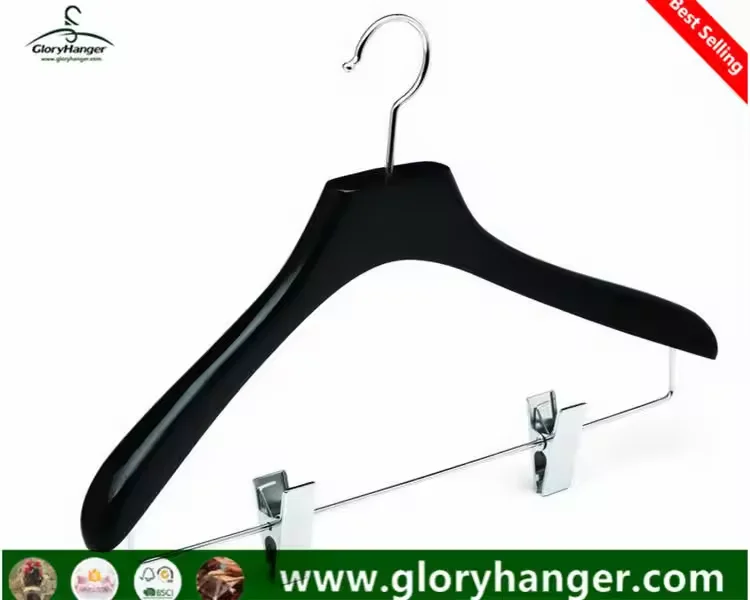 Glory Hanger High quality luxury wooden hanger with wide shoulder