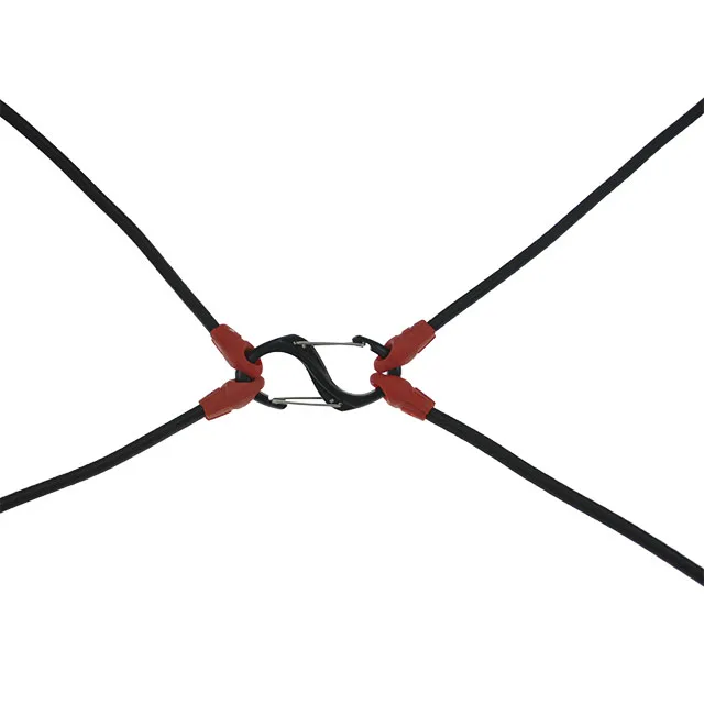 
8mm GS certified elastic bungee cord with carabiner hooks 