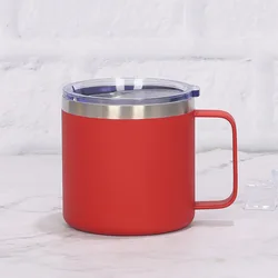 14oz Stainless Steel Double Wall Insulated Beer Mug with the Handle BPA Free Cup