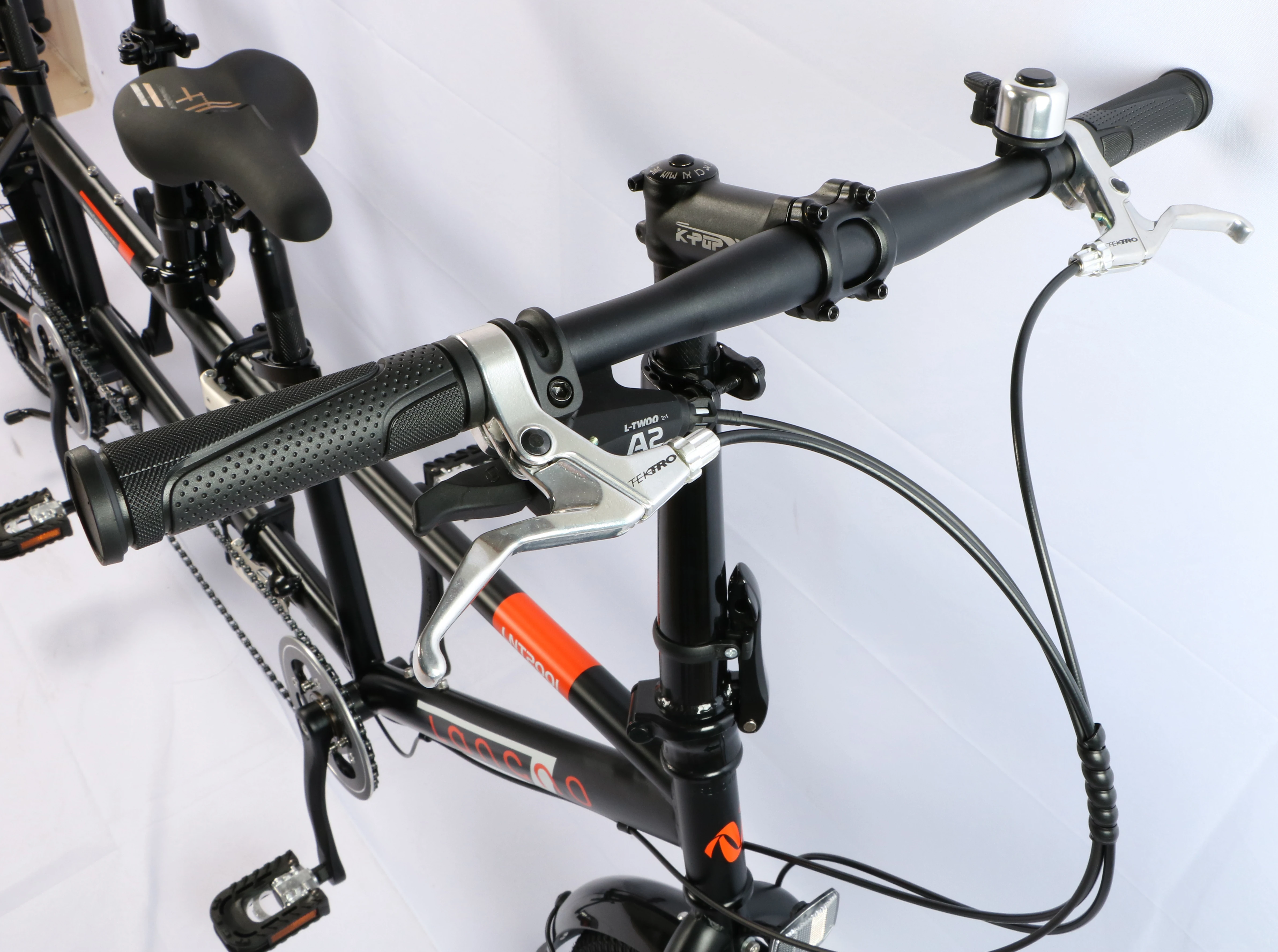 20 inch tandem bicycle folding bike with double seats and independent pedals to ride