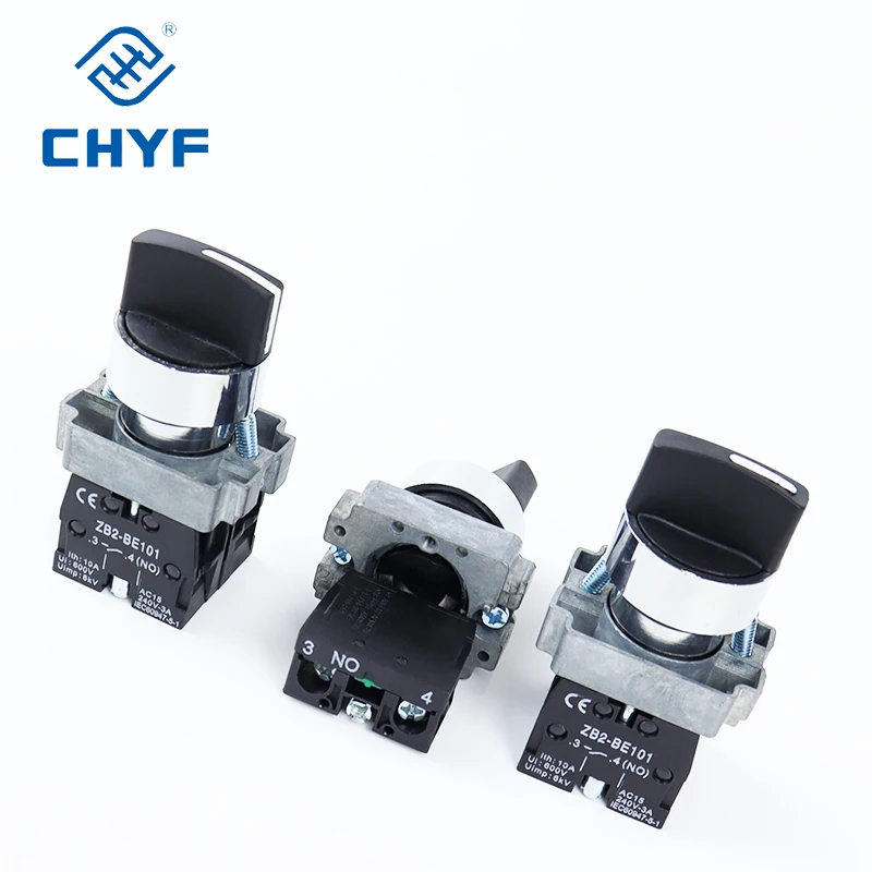 Self-Resetting Latching Momentary Metal Rotary Selector Knob Key-lock Mushroom Start Emergency Stop Push Button Switch XB2 22mm