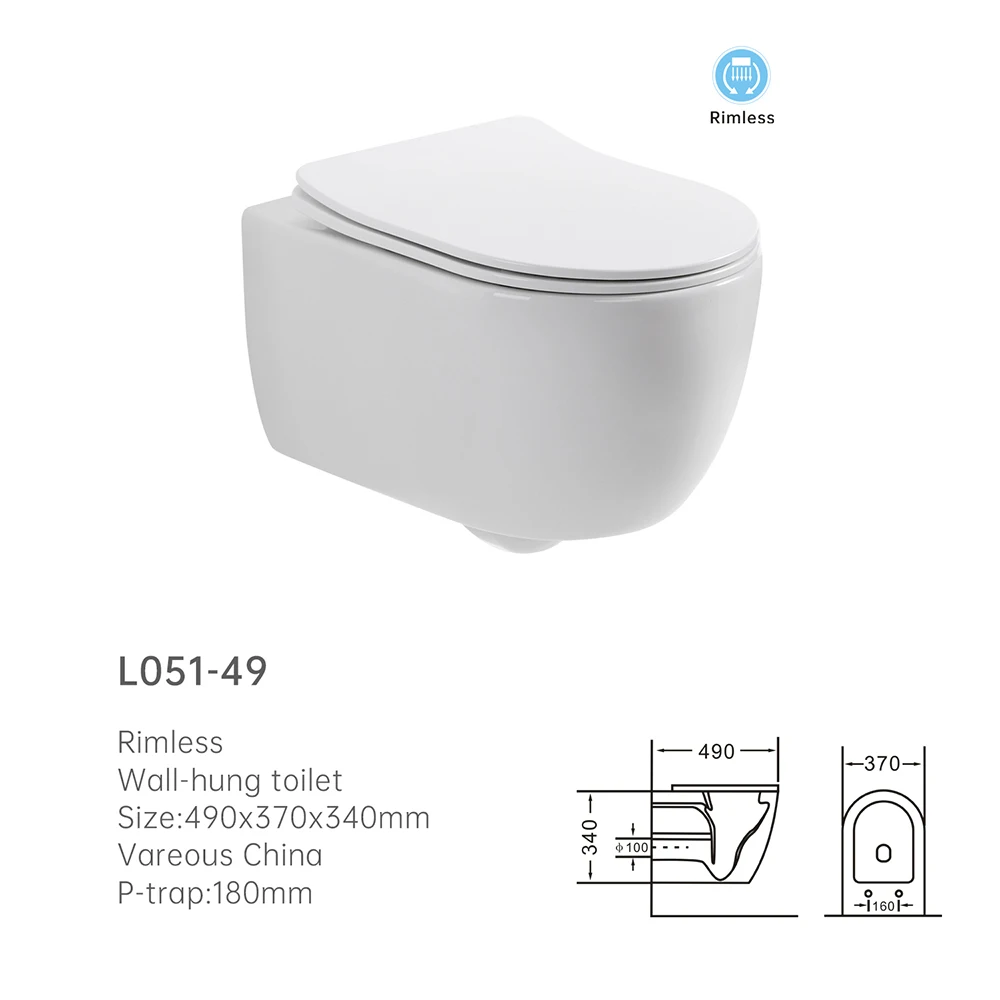 Sanitary ware one piece ceramic toilet wc water closet wall hung bathroom toilet rimless toilet bowl with cistern