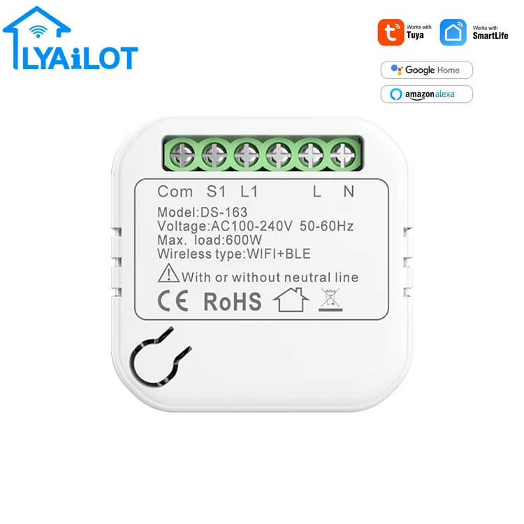 Smart Home Automation 10A Mini Smart Wifi Breaker DIY Switch Support 2 Way Control Tuya Smart Wifi Switch Module