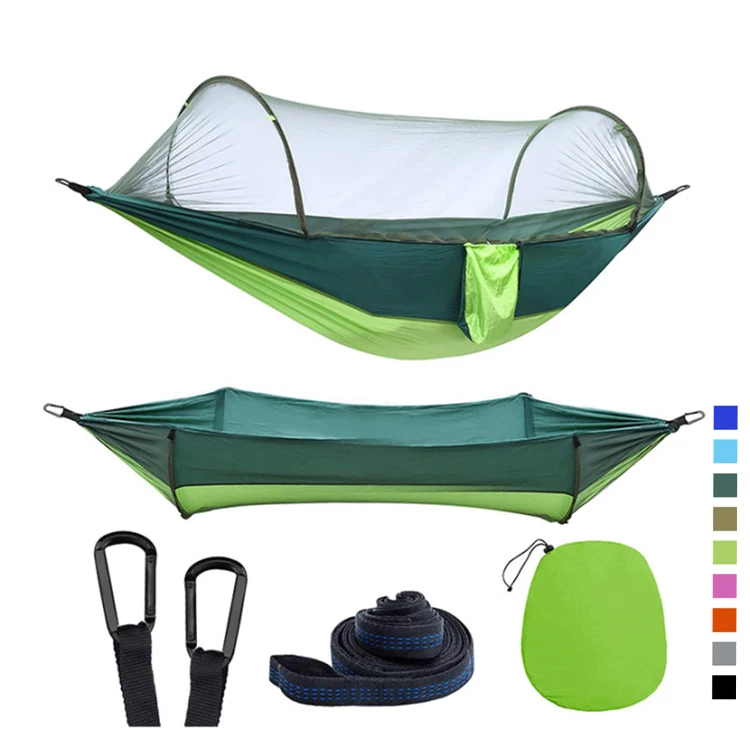 OEM/ODM Adjustable Hammock With Mosquito Net Outdoor Camping Hammock Swings with well-designed pockets