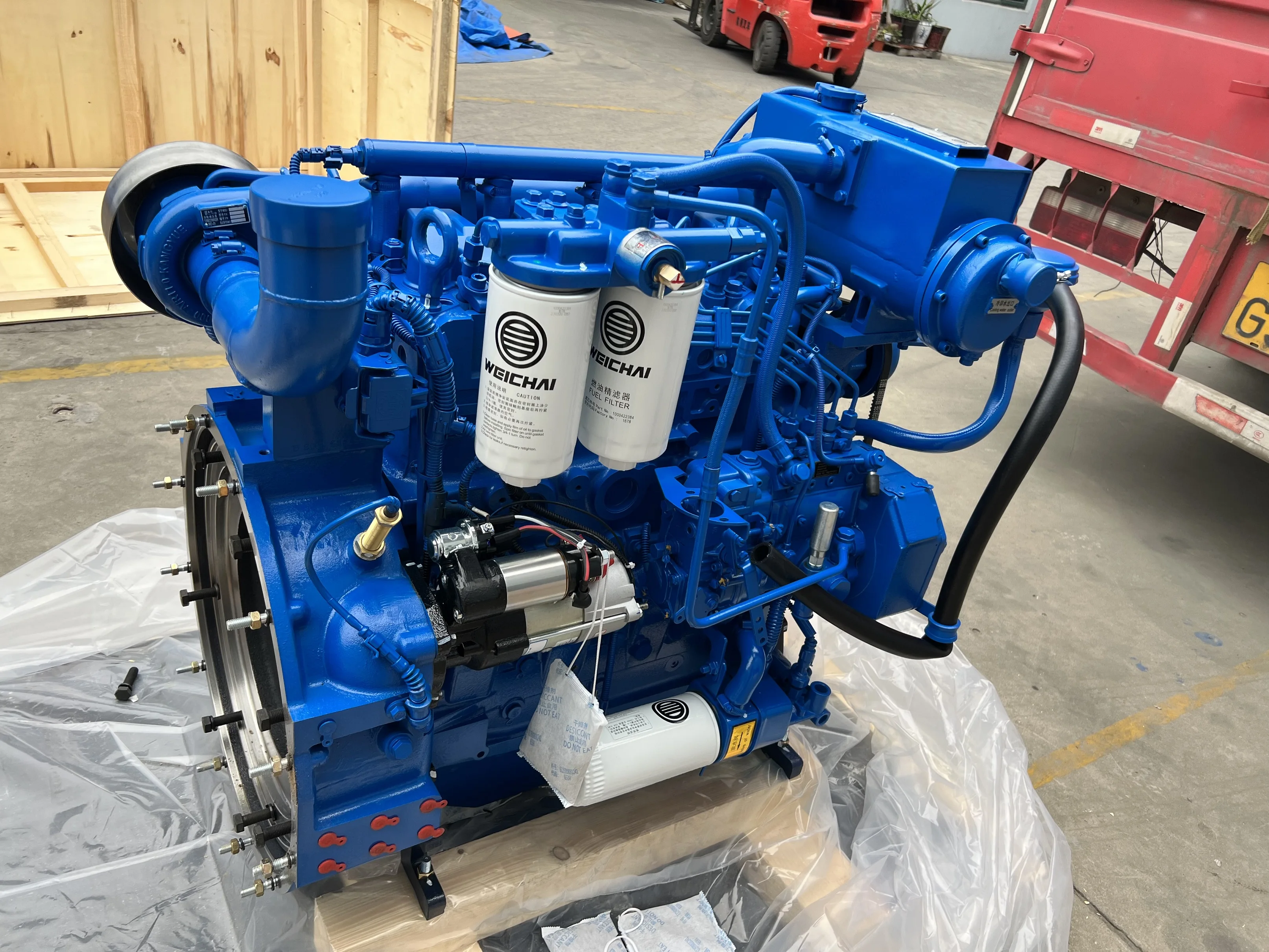 Hot sale 4 stroke in-line 6 Cylinders turbocharged 60kw 82hp 1500rpm marine engine diesel boat engine WP4C82-15