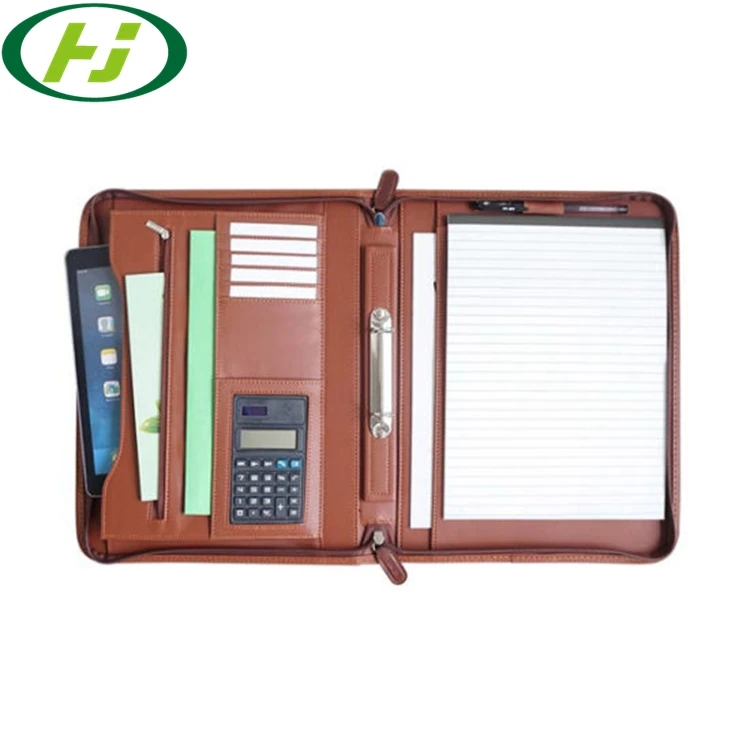 Wholesale Custom PU Leather Document Folder A4 Pad folio Professional leatherette file folder Business Portfolio