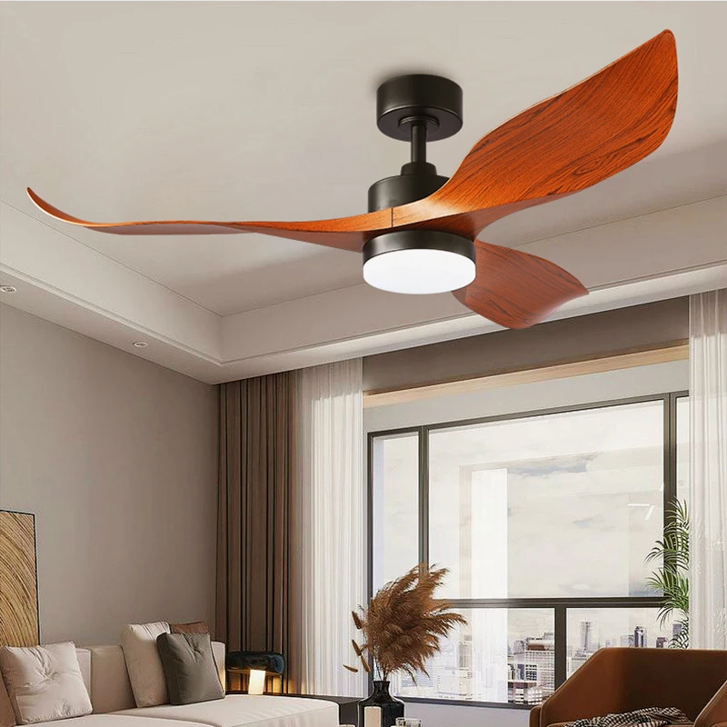 AIERTEC 52' Modern 3 ABS Blades Ceiling Fans With Light  All Copper Motor Remote For Bedroom Living Room Patio