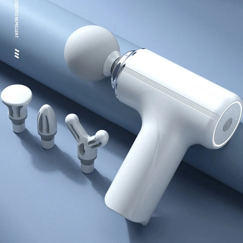 Meiyang New Arrival Mini Massage Gun Smart Fascia Gun 6 Speed 4 Massage Heads Deep Tissue Vibration Muscle Massage Gun