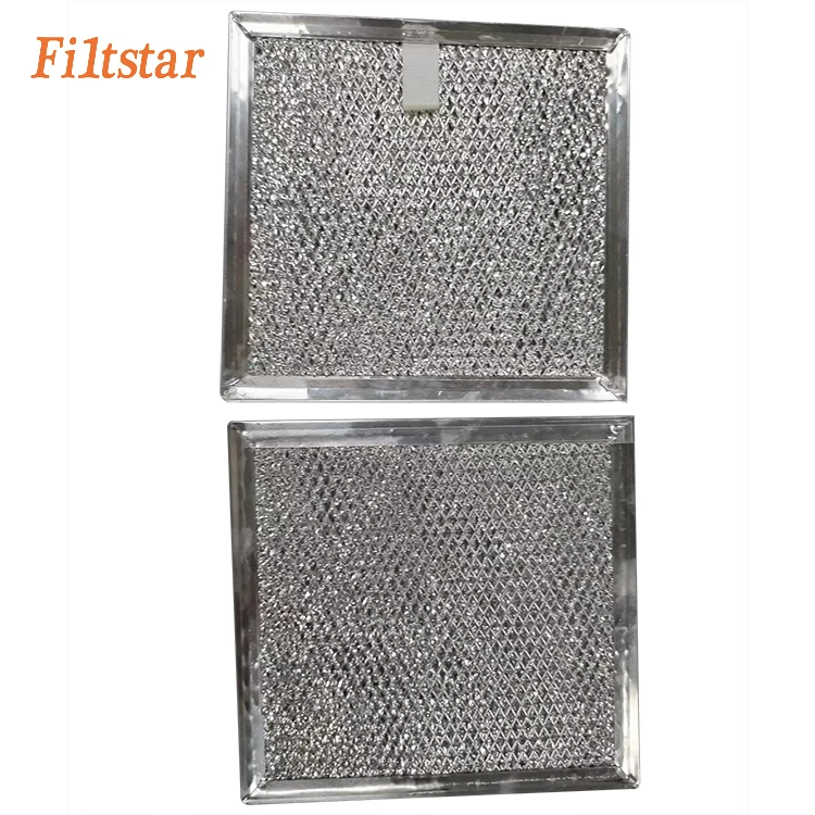 Оптовая продажа, детали капота для плиты, алюминиевый сетчатый фильтр для смазки кухонной бленды