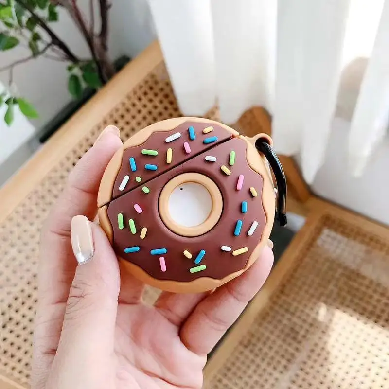 Creative 3D Donuts Cute Cartoon Earphone Protector Cover for airpods cases food