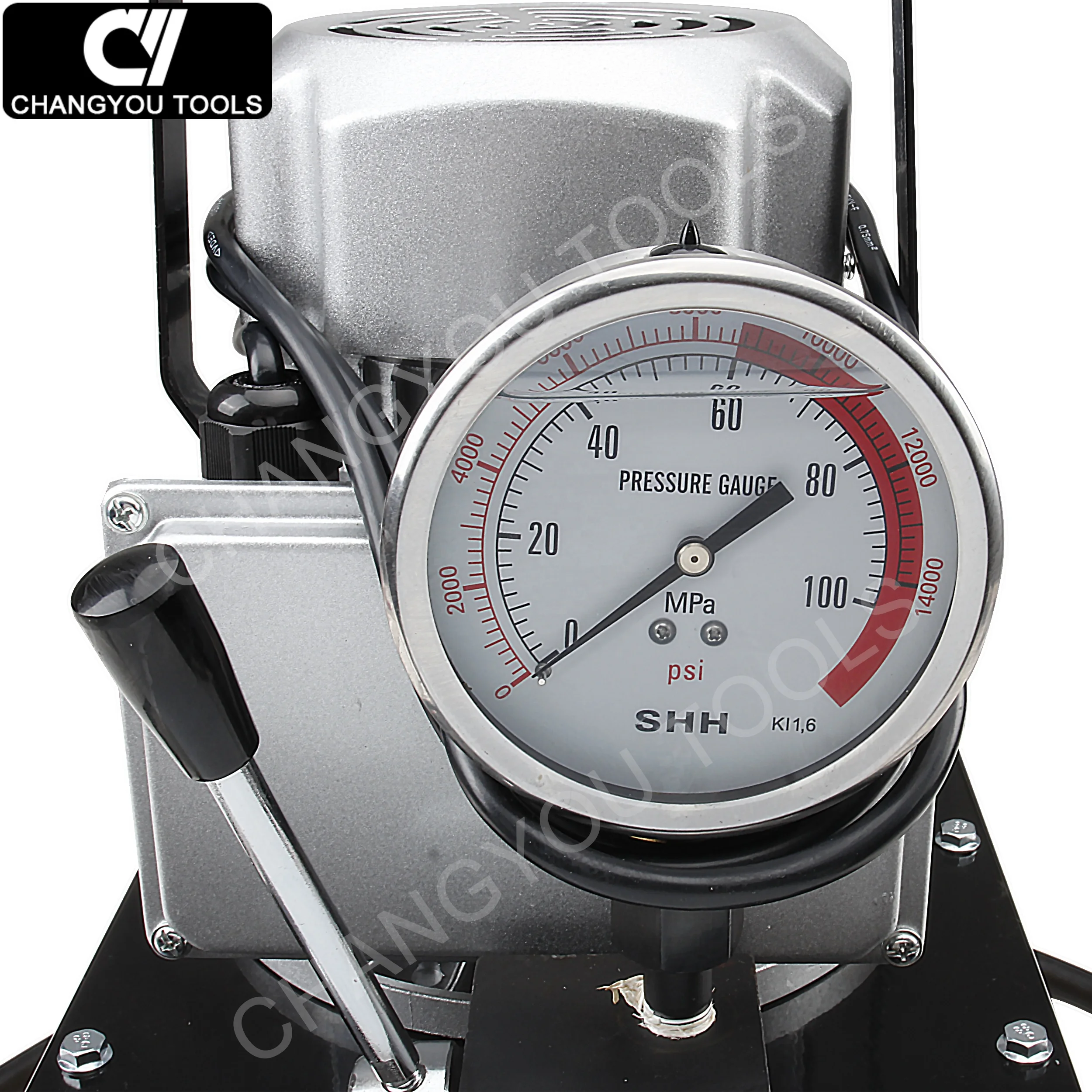 DYB-63A High-Pressure Electric Hydraulic Pump Single Acting Manual Valve Electric Motor Driven Metal Piston Pump 70Mpa