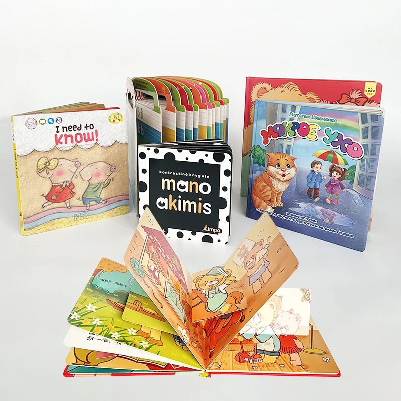 Factory Lift-the-flap Children Board Book Early Learning Baby Books Custom Book