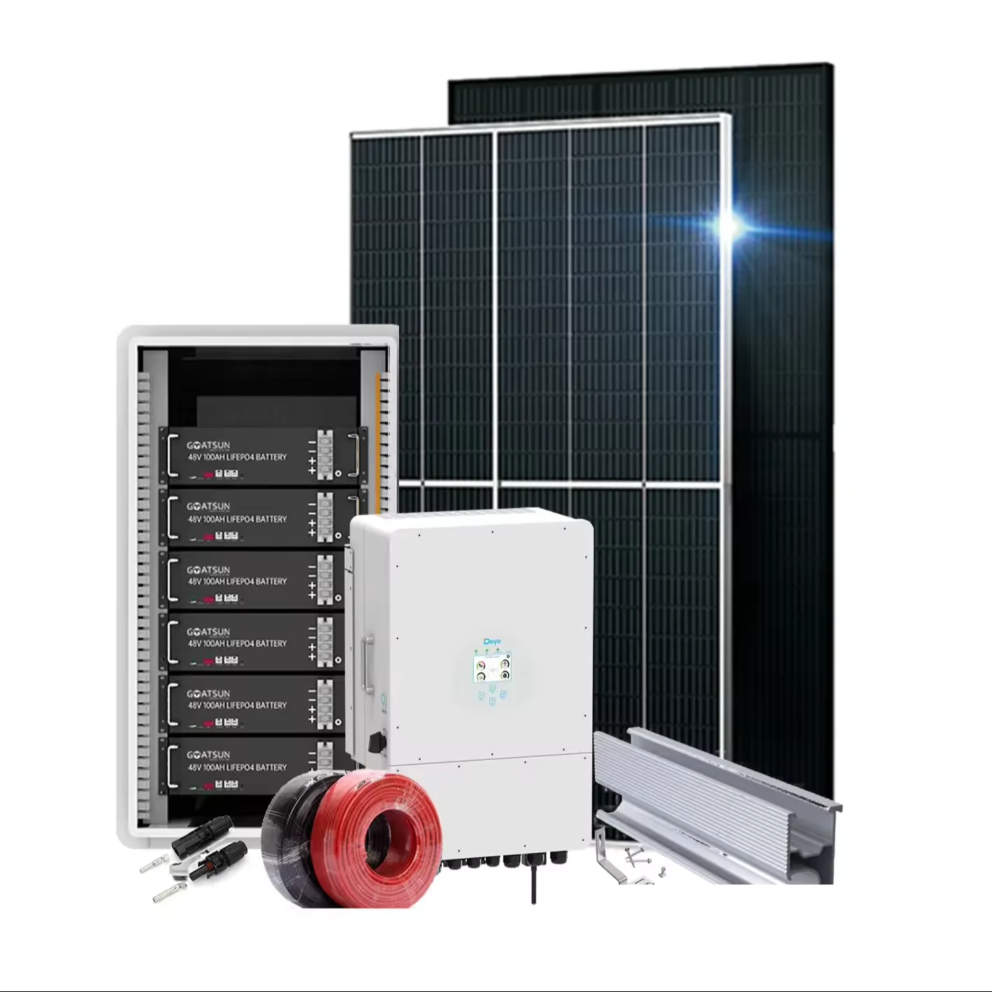 GOATSUN 5kW 6kW 8kW 10kW 20kW PV система с литиевой батареей Гибридные солнечные энергетические системы комплект в комплекте