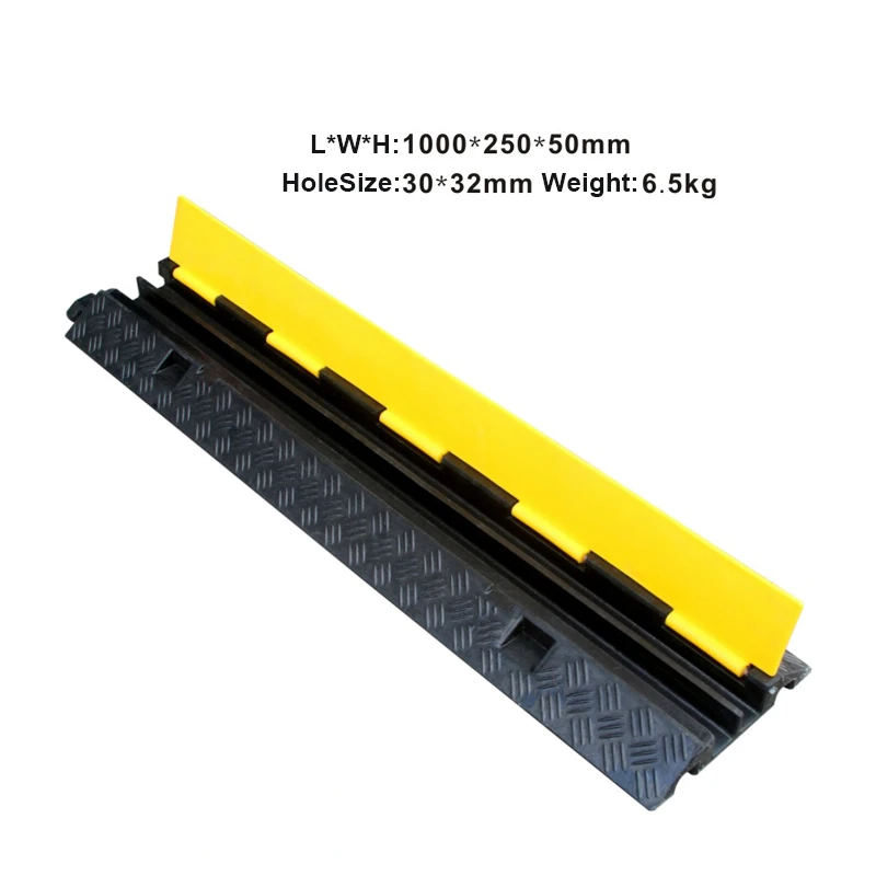 1000*250*50mm Speed Bump 6.5kg Rubber Cable Cord Protector PVC cover Trunking Cover Indoor & Outdoor Roadway Safety