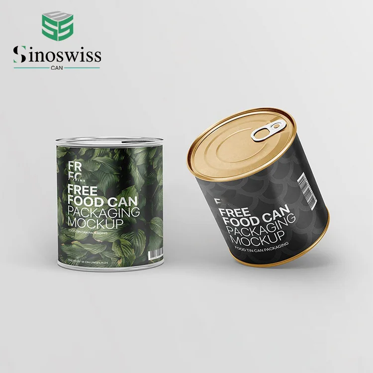 Eco friendly custom brand logo metal lid milk coffee tea powder food grade paper empty  can tin for canning food packaging