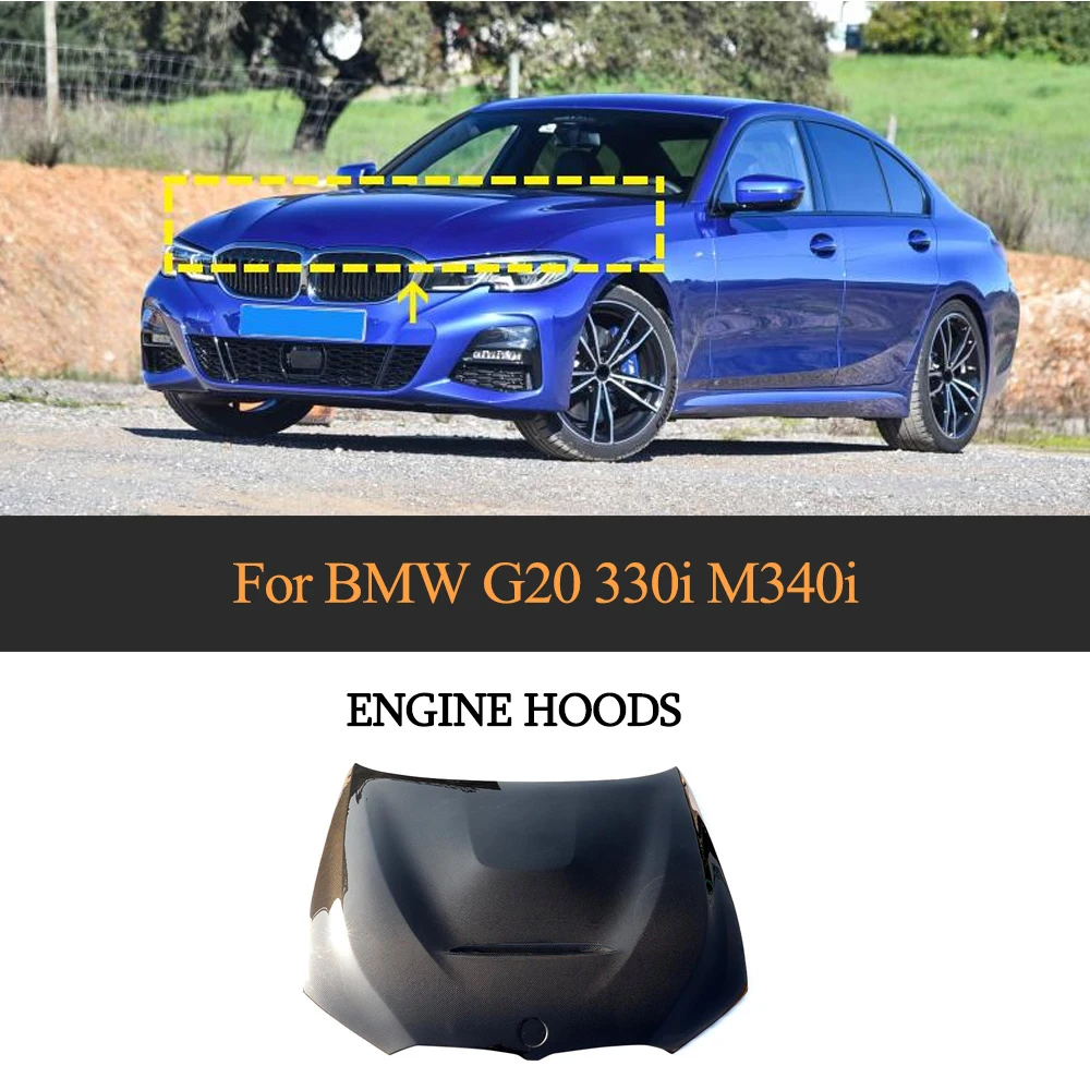 Carbon Fiber Racing Engine Hood Cover Bonnet For BMW G20 G28 330i 2020
