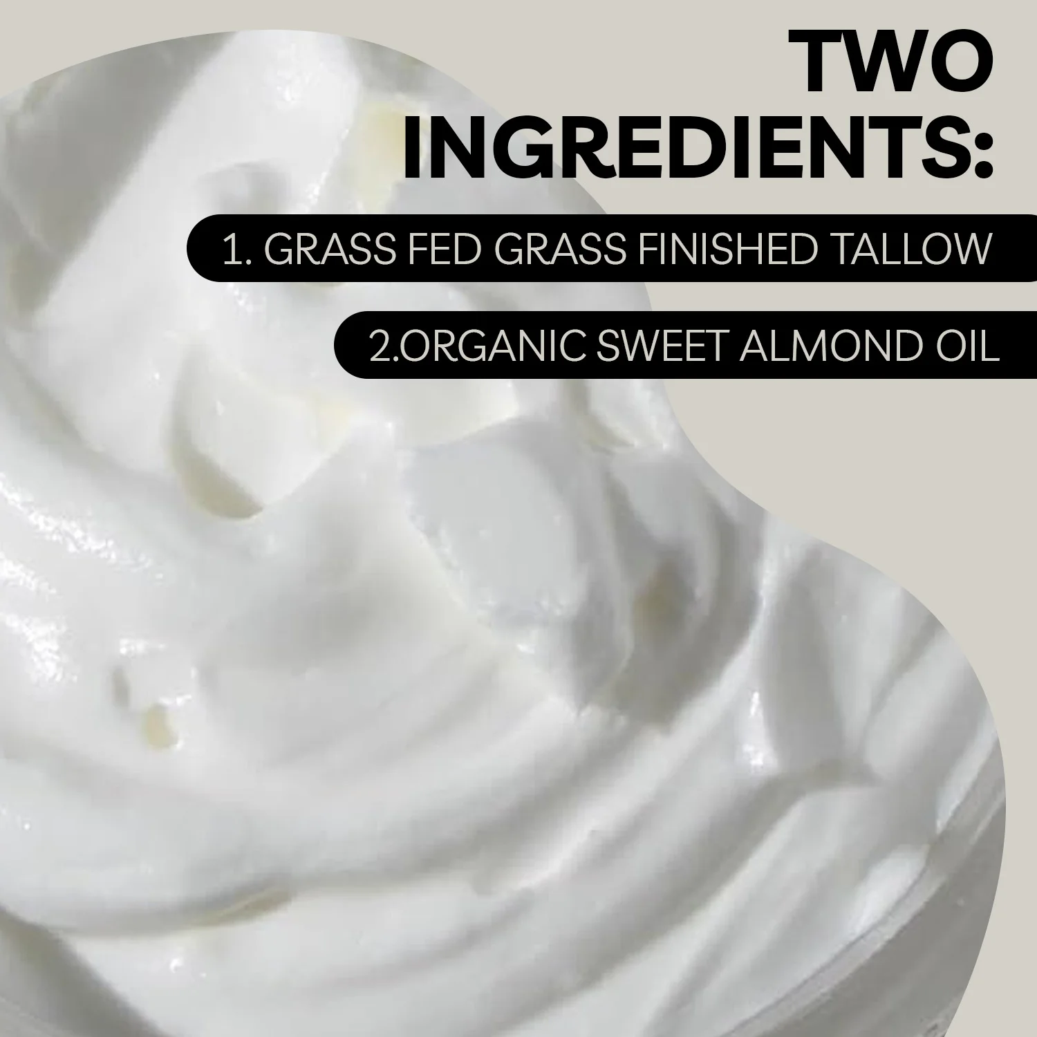 Beef tallow whipped cream 100% Natural Lotion face body hand skin care Moisturizer for Sensitive Skin