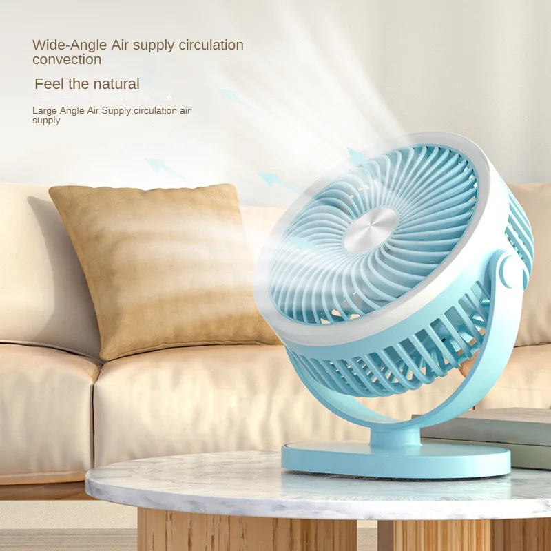 Cartoon Style Large Wind USB Charging Fan Rotating Suspension Design Students Kids Plastic Stainless Steel Manufactured Desktop