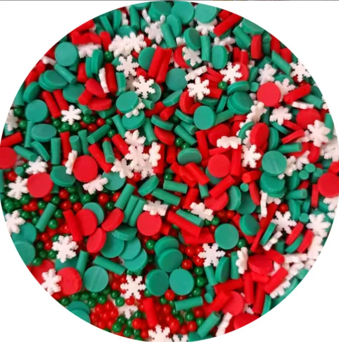 Polymer Clay Slices Christmas Themed Clay Sprinkles for Slime DIY Accessories Jewelry Making Toys