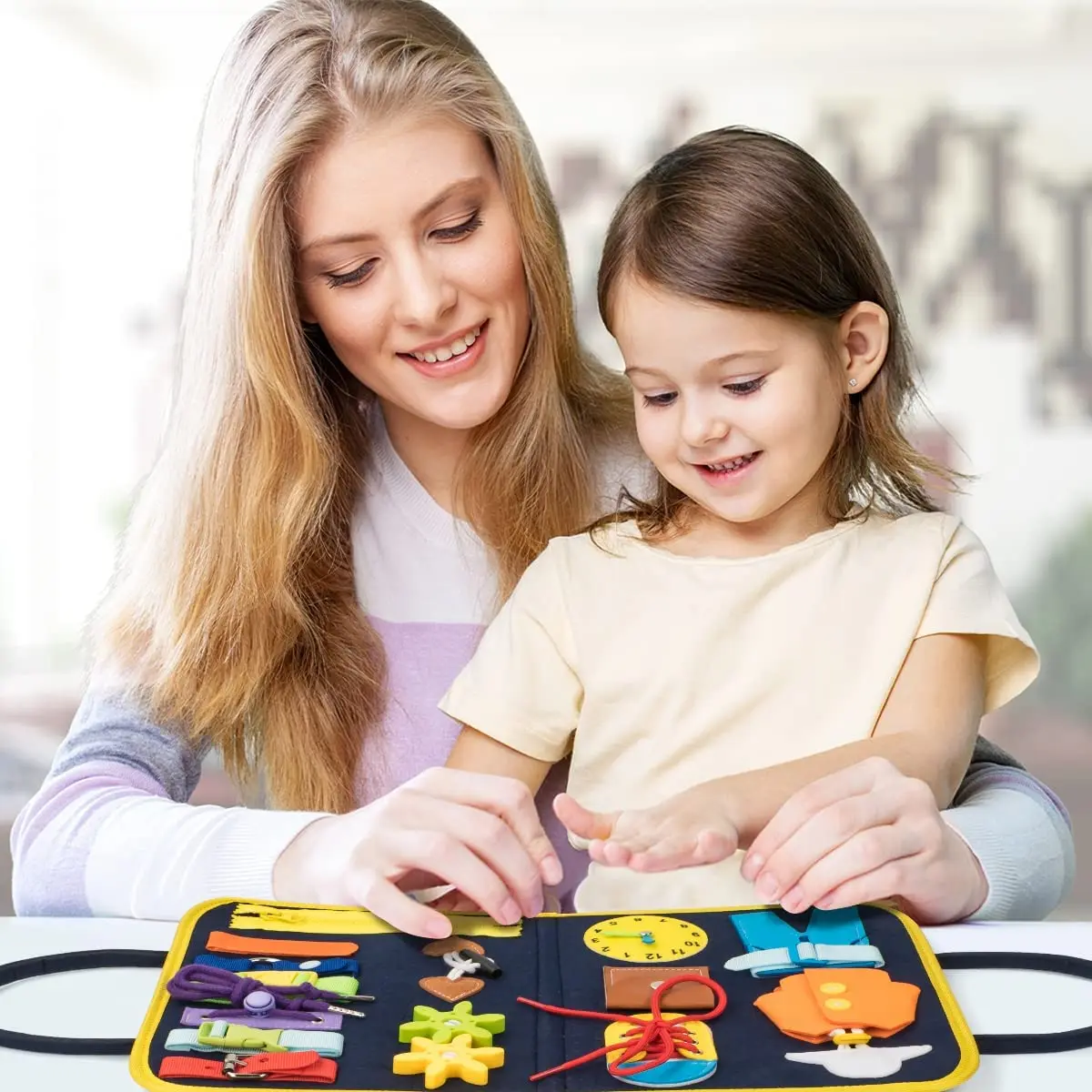 Toddlers 2-4 Sensory Board Busy Book Preschool Learning Activities Educational Toys for Toddlers 2 3 4 Year Old Boys Girls