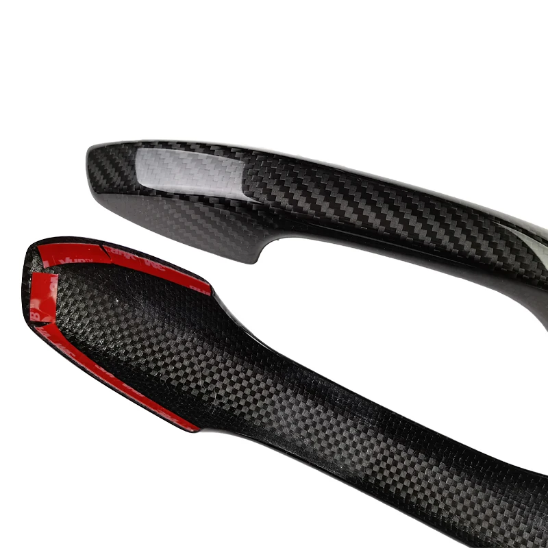 tantan Carbon Fiber Car Exterior Accessories For Porsche 718 Boxster CAYMAN Carbon Fiber Door Handle Cover Sticker